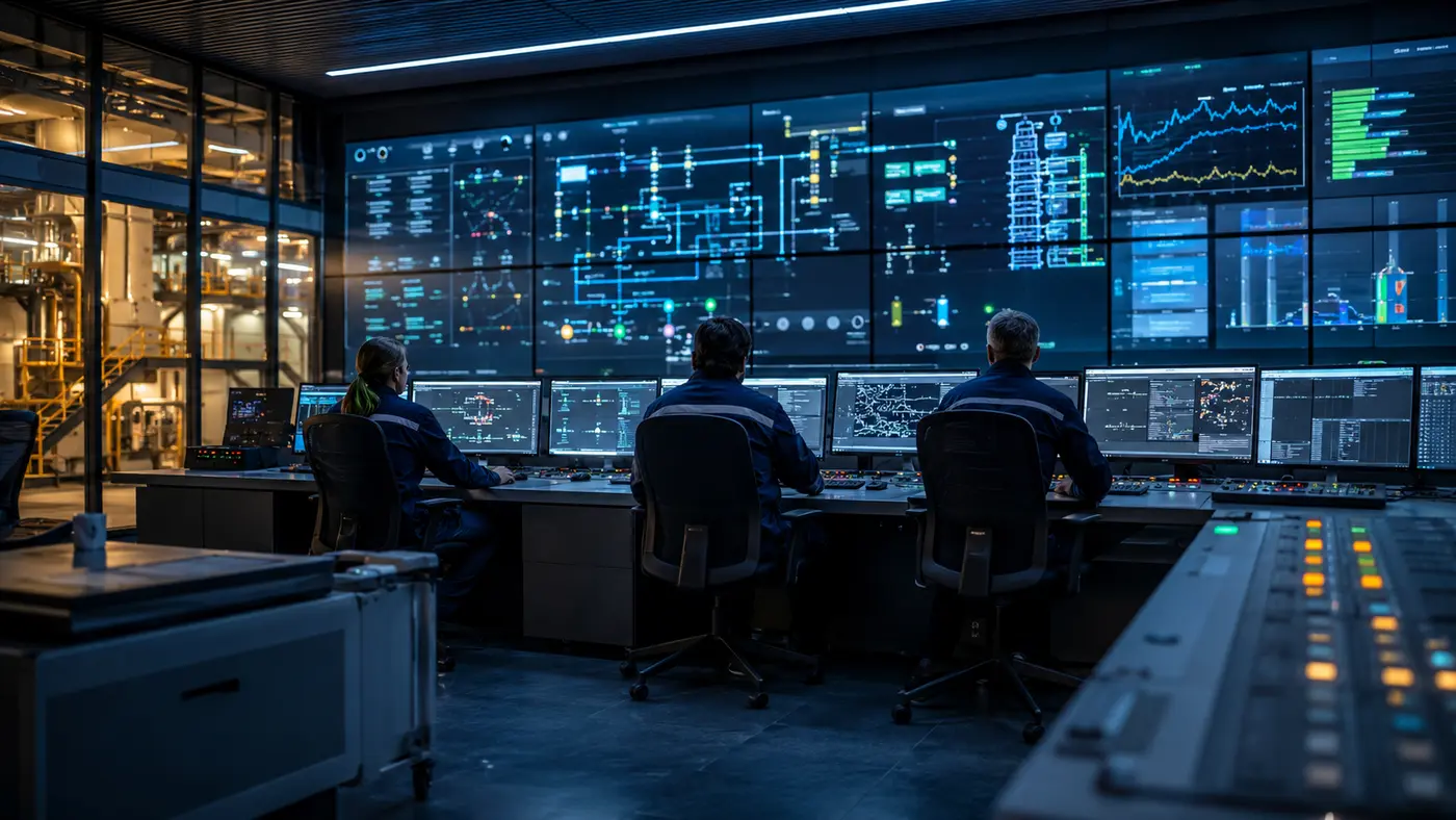 Power plant operations control room
